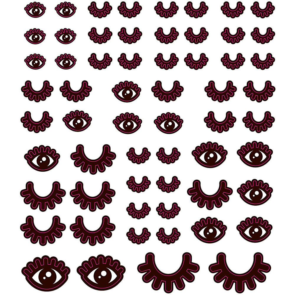 Stickers, øjne, ark 15x16,5 cm, 1 ark