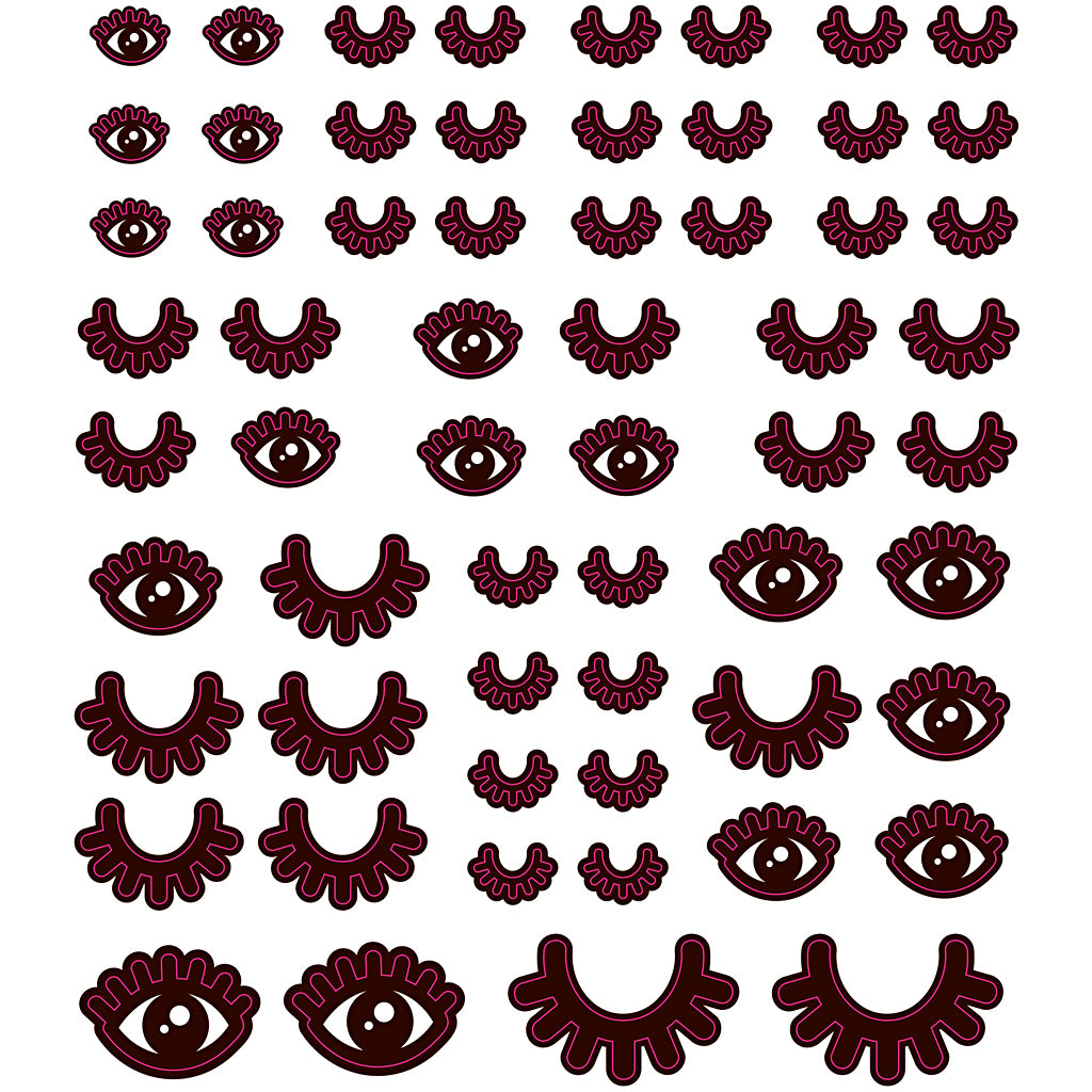 Stickers, øjne, ark 15x16,5 cm, 1 ark