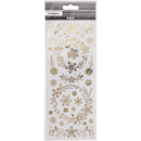 Stickers, julestjerner, ark 10x24 cm, guld, 1 ark