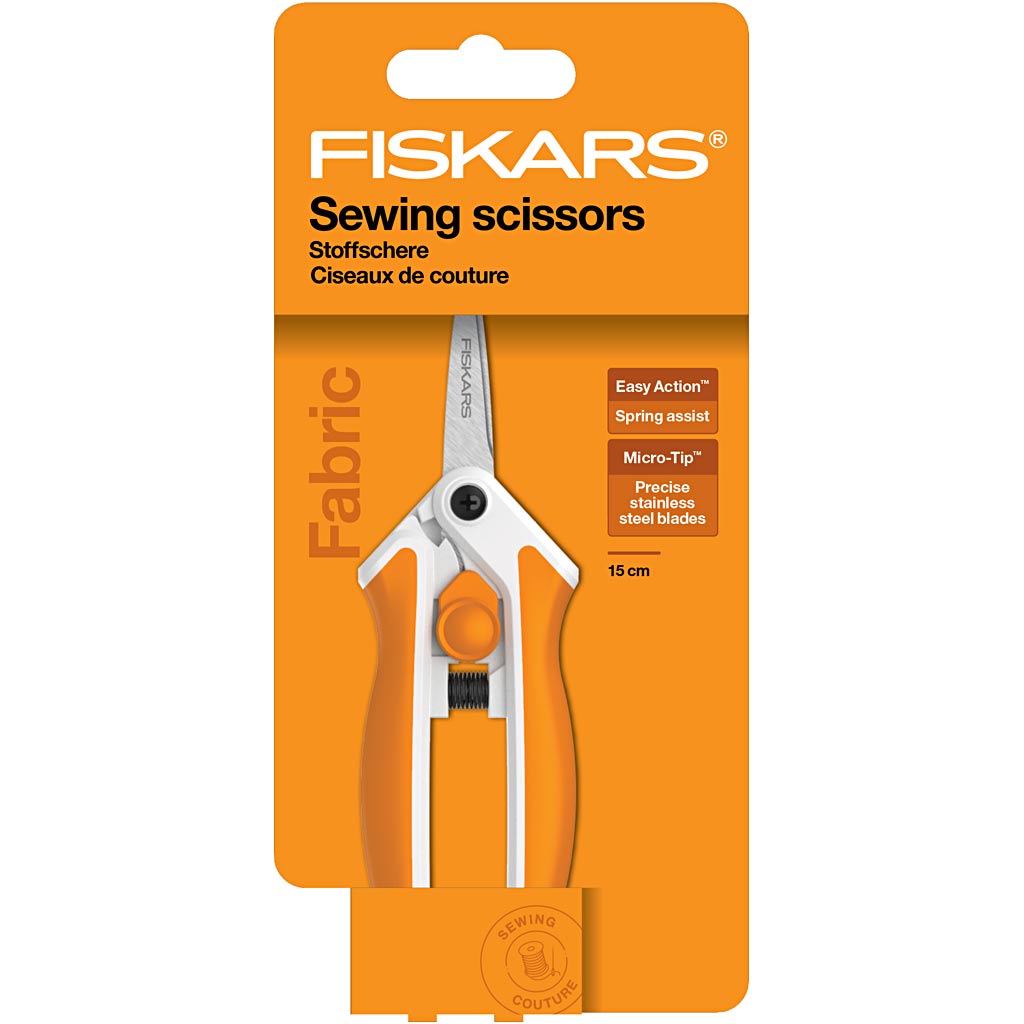 Fiskars Easy Action Softgrip® Micro-Tip®, L: 15 cm, micro spids, 1 stk.