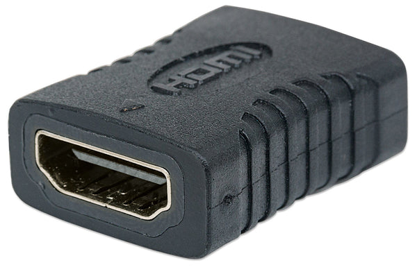 Manhattan HDMI Coupler, 4K@60Hz (Premium High Speed), Female to Female, Straight Connection, Black, Ultra HD 4k x 2k, Fully Shielded, Gold Plated Contacts, Lifetime Warranty, Polybag HDMI-kobling