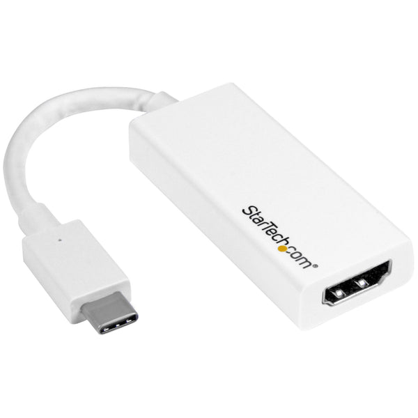 StarTech.com USB C to HDMI Adapter - 4K 30Hz - USB 3.1 Type-C to HDMI Adapter - USB-C to HDMI Dongle - Monitor Adapter - White (CDP2HDW) Ekstern videoadapter