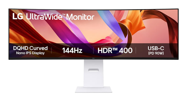 LG UltraWide 49U950A-W 49 Nano IPS 5120 x 1440 (UltraWide) HDMI DisplayPort USB-C 144Hz Dockingskærm