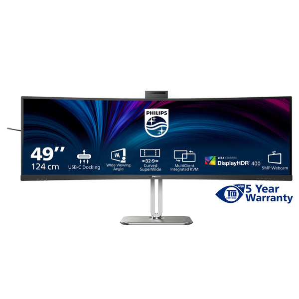 Philips 49B2U5900CH 49 5120 x 1440 (UltraWide) HDMI DisplayPort USB-C 75Hz  Dockingskærm
