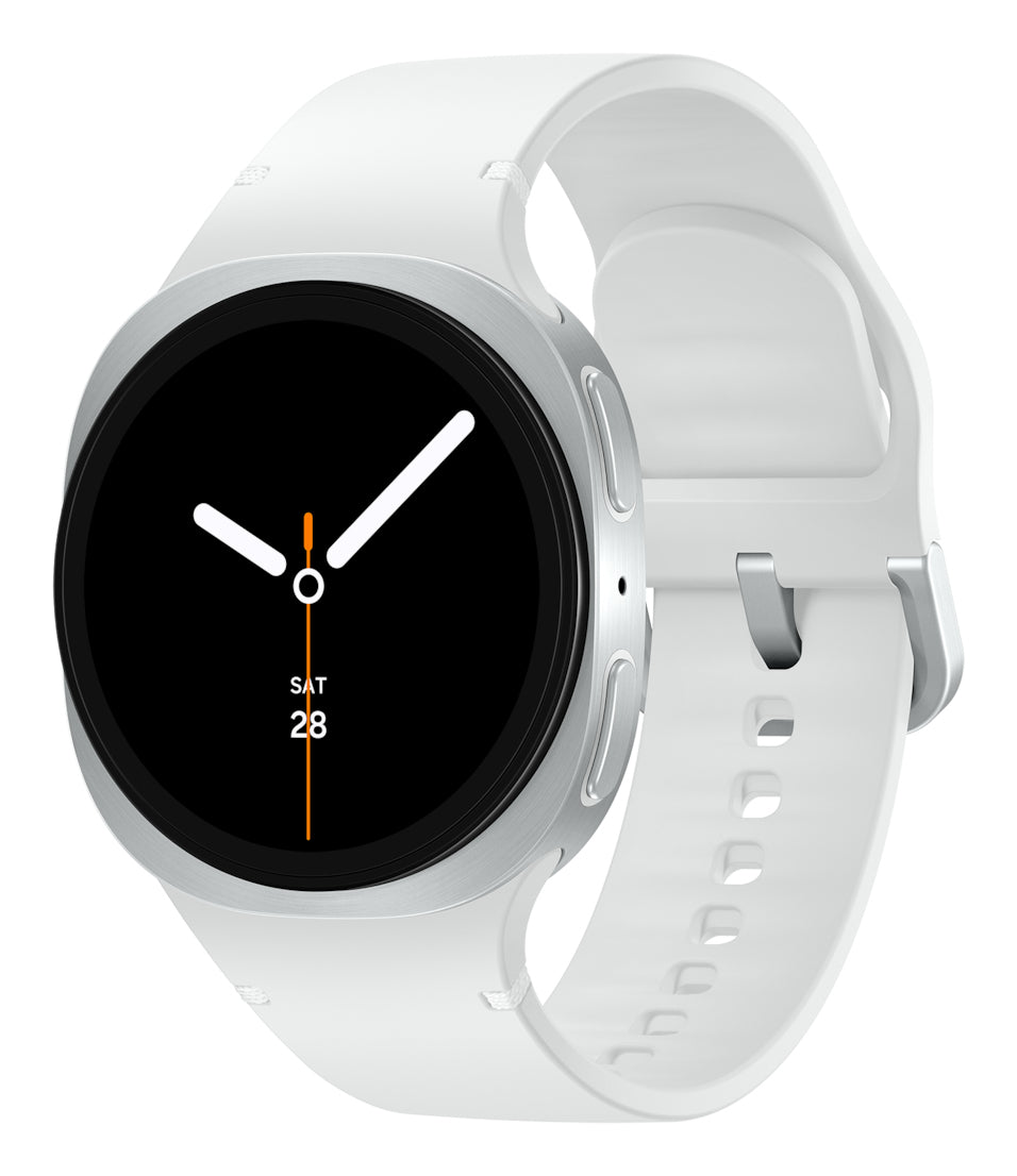 Samsung Galaxy Watch 8 3,3 cm (1.3) AMOLED 40 mm Digital 438 x 438 pixel Berøringsskærm 4G Sølv Wi-Fi GPS (satellit)