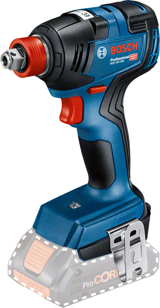 Bosch GDX 18V-200 Professional Slagnøgle Uden batteri Intet batteri 1/4 hexsokkel, 1/2 kvadratisk drev