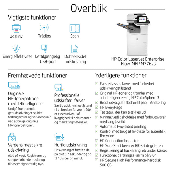 HP LaserJet Enterprise Flow MFP M776zs Laser