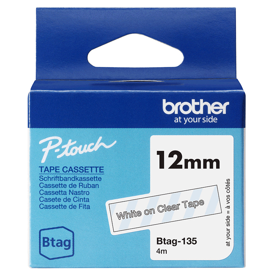 Brother BTAG-135 Mærkattape Rulle (1,2 cm x 4 m) 1kassette(r)
