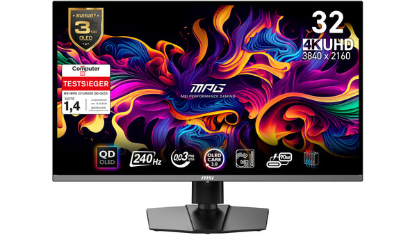 MSI MPG 321URXDE QD-OLED 31.5 3820 x 2160 HDMI DisplayPort USB-C 240Hz