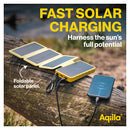 Solcellepowerbank 10.000 mAh 20W PD USB-C/USB-A IP54 - aqiila