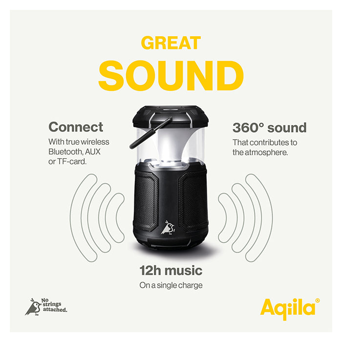 Aqiila Soundbird B10 LED lampe, Højttaler og Powerbank