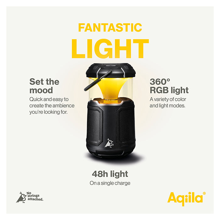 Aqiila Soundbird B10 LED lampe, Højttaler og Powerbank