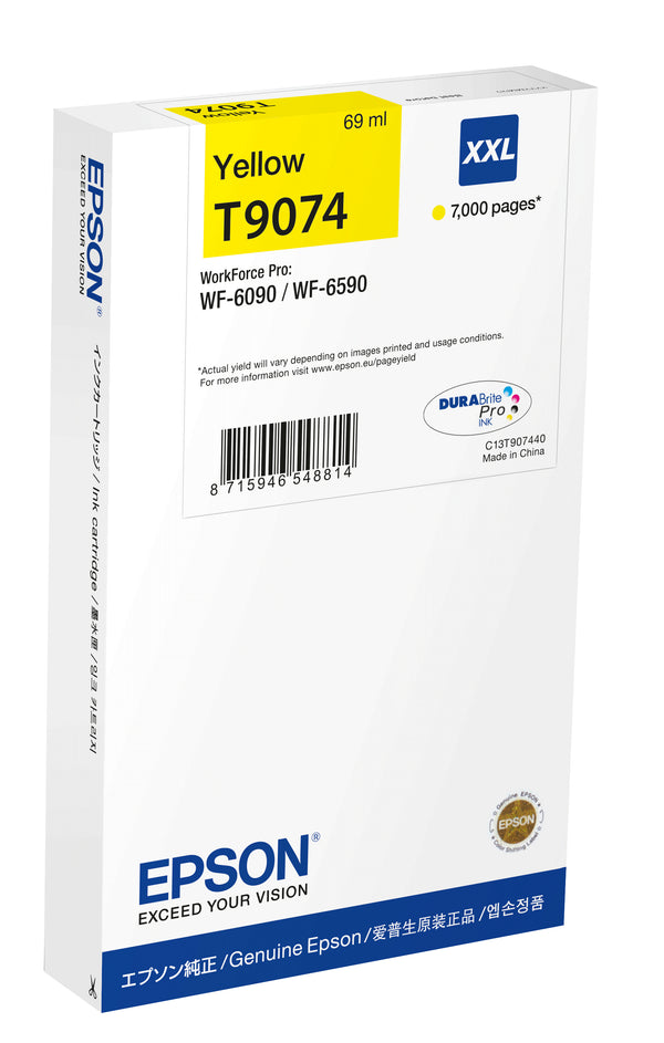 Epson T9074 Gul 7000 sider Blæk C13T907440