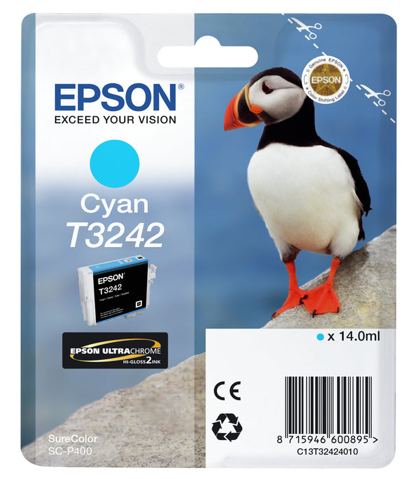 Epson T3242 Cyan Blæk C13T32424010