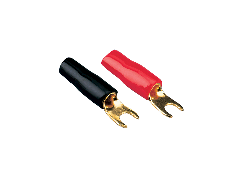 Rød spadeterminal 4 røde/4 sorte