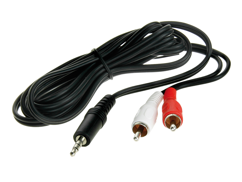 Adapterkabel 3,5mm minjack til phono 1,5 meter