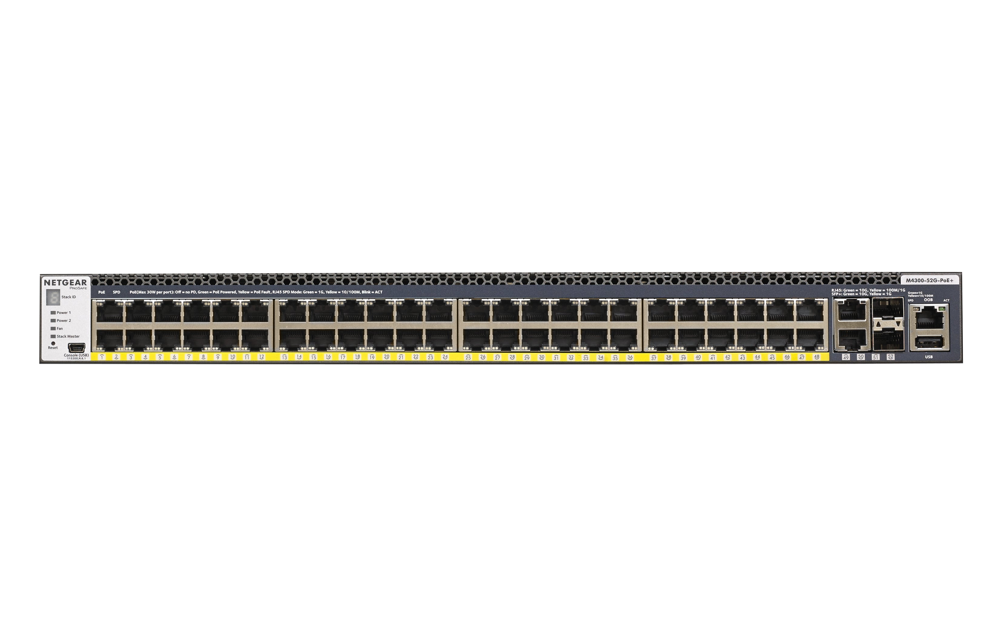 NETGEAR M4300-52G-  Switch 52-porte 10 Gigabit  PoE+