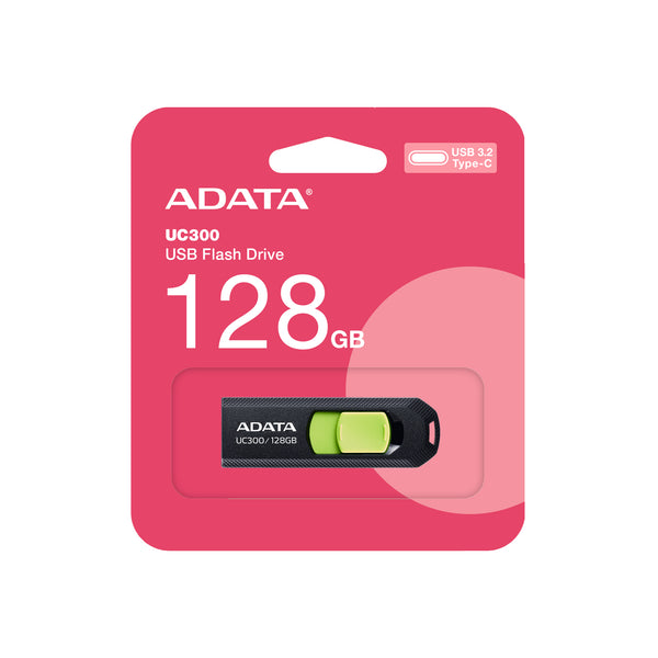 ADATA UC300 128GB USB 3.2 Gen 1 / USB-C USB stick Sort Grøn