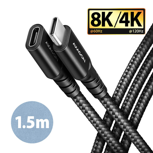 Axagon BUCM32-CF15AB USB-kabel USB 3.2 Gen 2x2 1,5 m USB C Sort