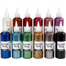 Glitterlim, ass. farver, 12x118 ml/ 1 pk.