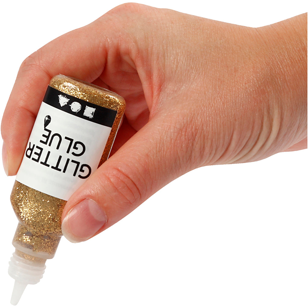 Glitterlim, guld, 25 ml/ 1 fl.