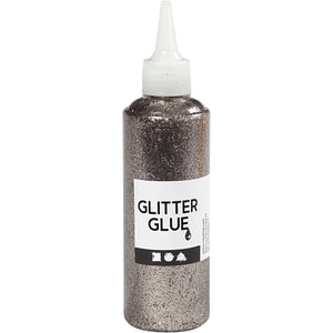 Glitterlim, sølv, 118 ml/ 1 fl.