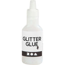 Glitterlim, holografisk hvid, 25 ml/ 1 fl.