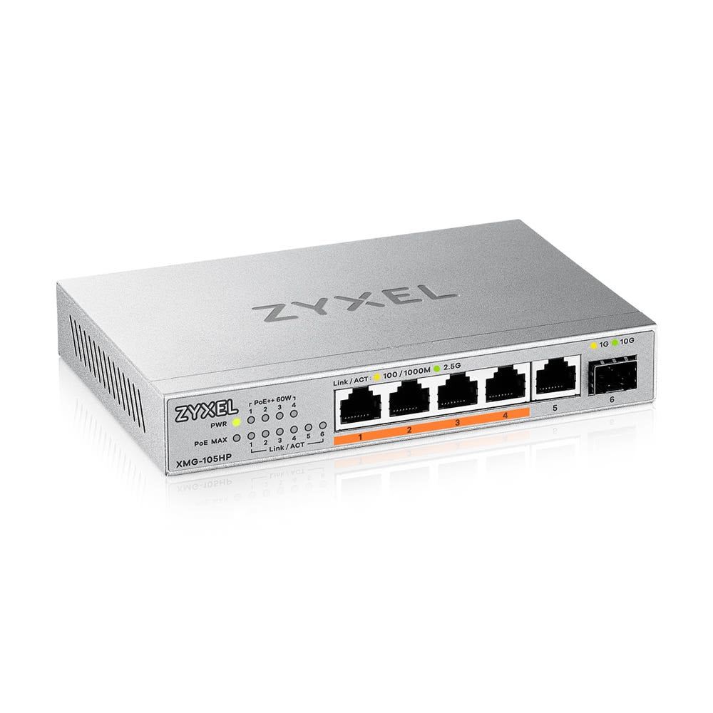Zyxel XMG-100 Series XMG-105HP Switch 5-porte 2.5 Gigabit Ethernet PoE++