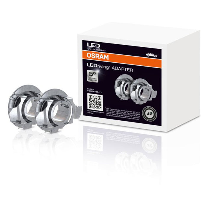 Adapterring til H7 LED 22,5 mm DA01-1 - 2 stk, til montering af Night Breaker LED, Osram