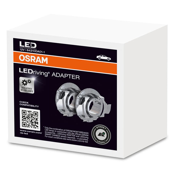 Adapterring til H7 LED 22,5 mm DA01-1 - 2 stk, til montering af Night Breaker LED, Osram