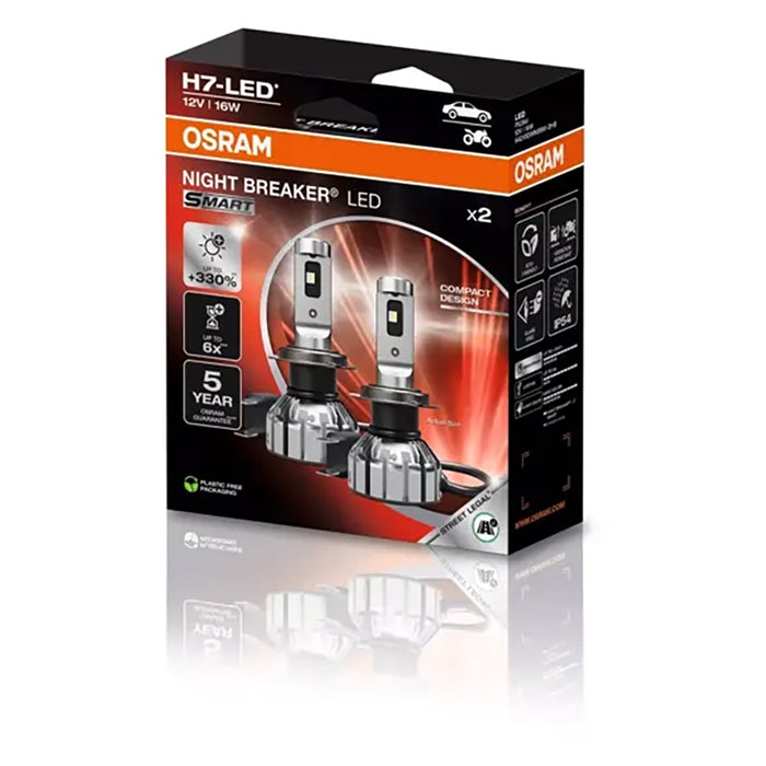 Osram Night Breaker Smart H7-LED 12V ECE godkendt - Sæt