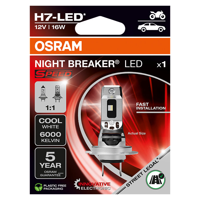 Osram Night Breaker LED Speed H7 til MC - 1 stk.