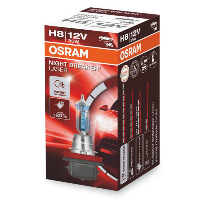Osram Night Breaker Laser H8 35W 12V +150 Procent - Sæt