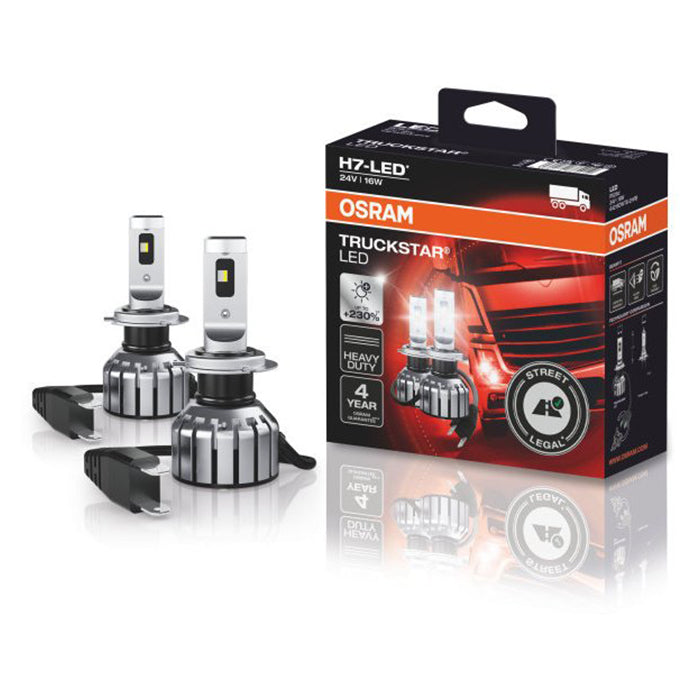 Osram Truckstar H7-LED 24V ECE godkendt - Sæt