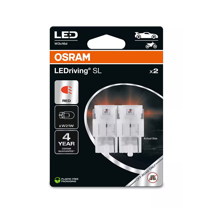 Osram LEDriving SL W21W Rød - Sæt