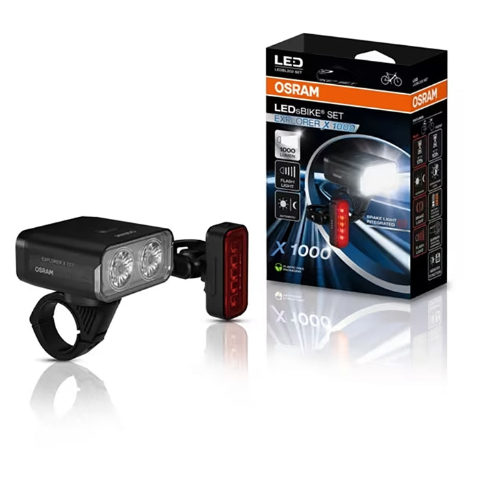 Osram LEDsBike Explorer X 1000 Spot i sæt med 2 stk.