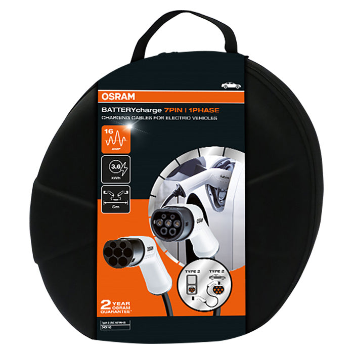 Osram Ladekabel type 2 16A 1-faset 5m inkl. taske