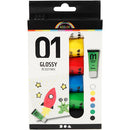 Akrylmaling Blank - 6 Standardfarver, 120 ml