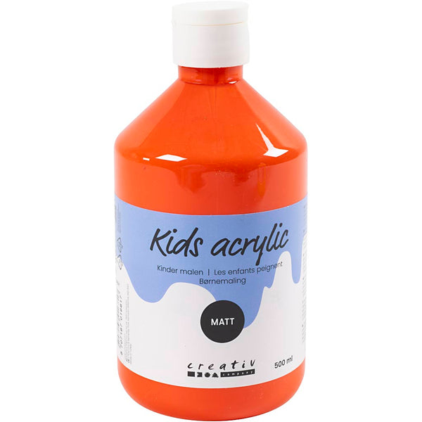 Akrylmaling Mat, orange, 500 ml/ 1 fl.