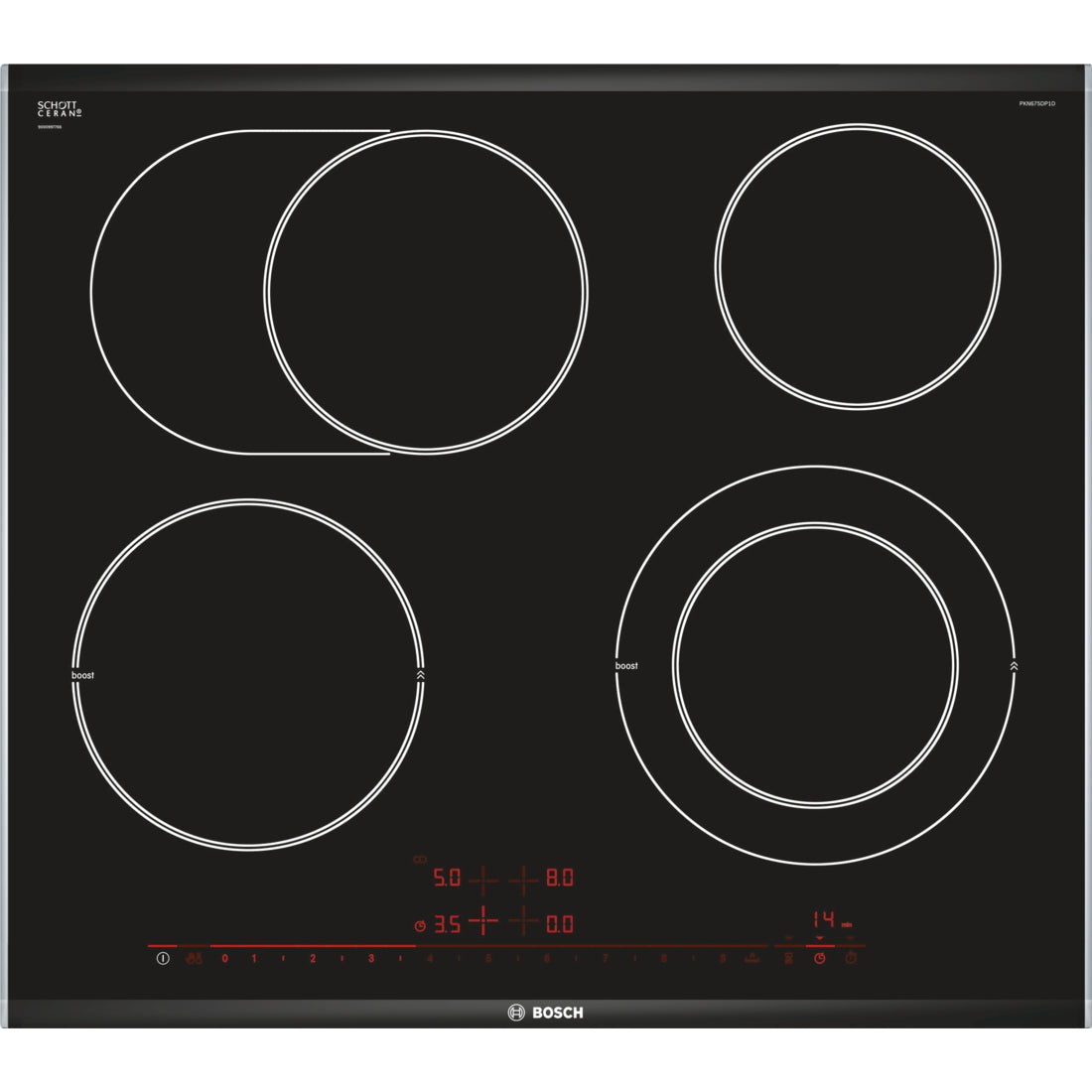 Bosch Serie | 8 PKN675DP1D Keramisk kogeplade