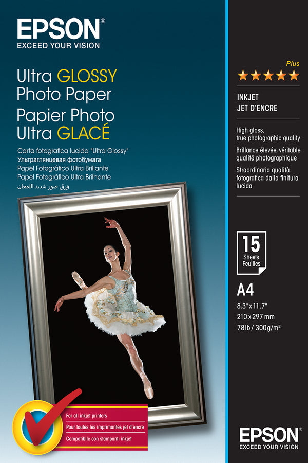 Epson Ultra  Fotopapir A4 (210 x 297 mm) 15ark C13S041927