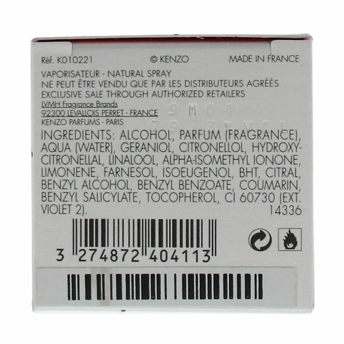 Dameparfume Kenzo 120767 EDP 30 ml