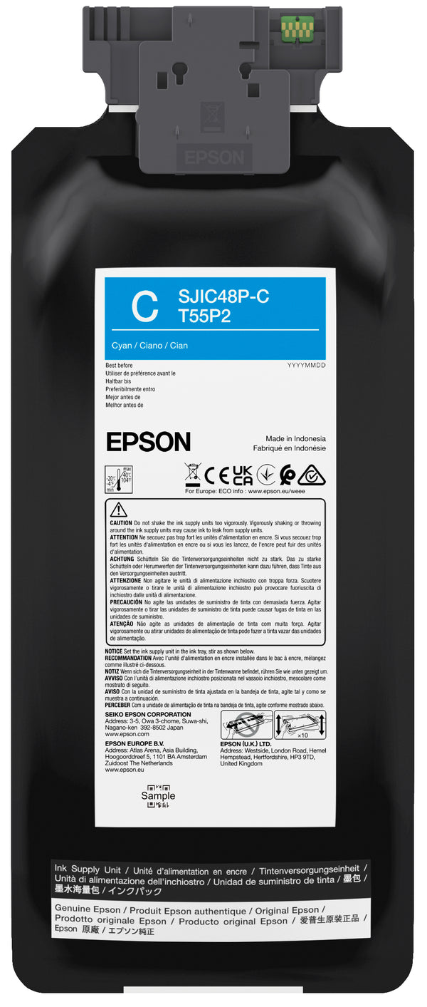 Epson T55P2 Cyan Blækpakke