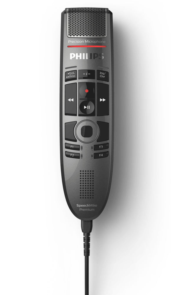Philips SpeechMike Premium Touch SMP3700 Højttalermikrofon Kablet Sort Grå