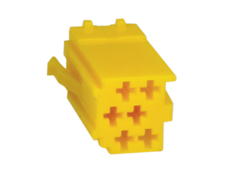 6 pin - hus til MINI-isostik gul