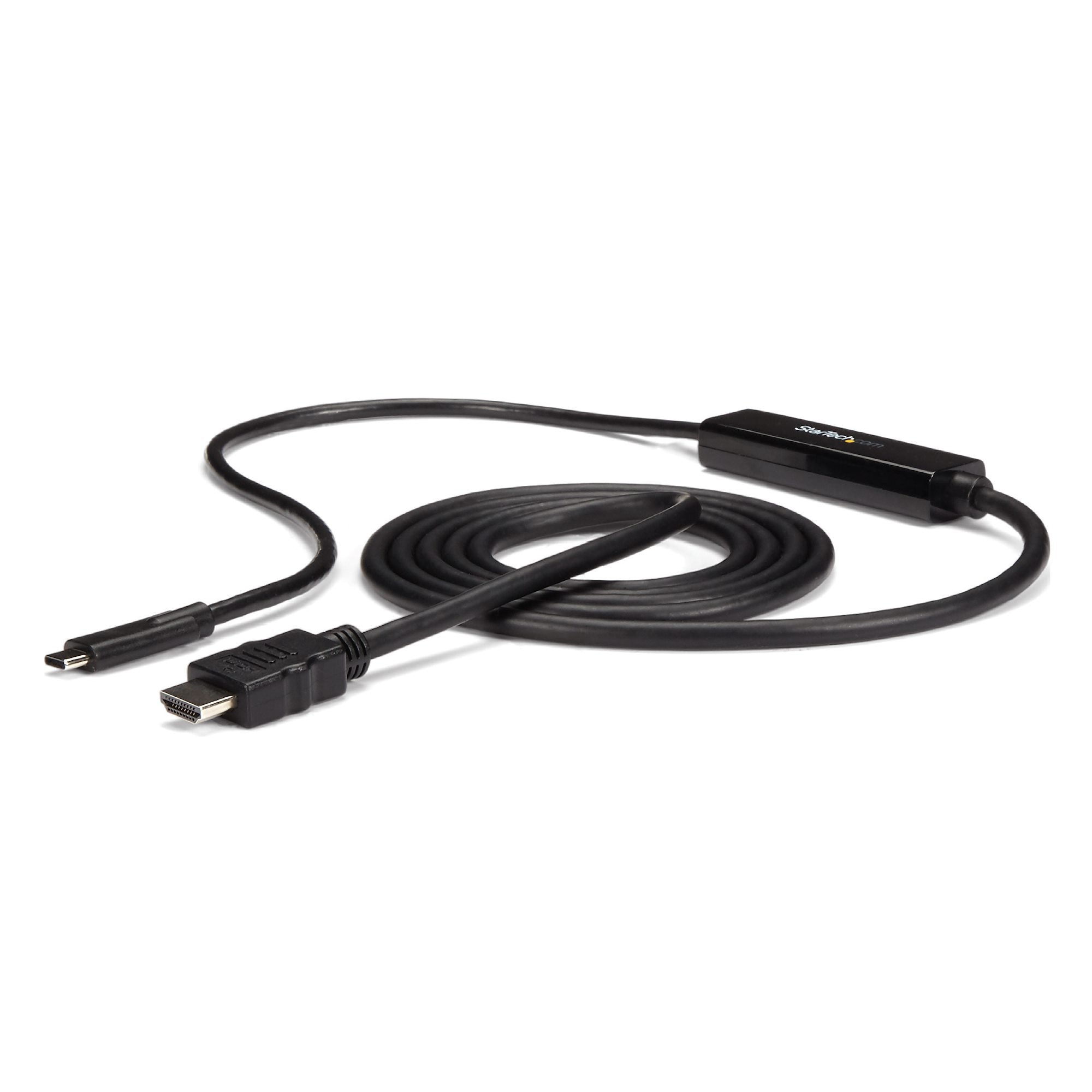 StarTech.com 6ft (2m) USB C to HDMI Adapter Cable, USB Type-C HDMI, 4K 30Hz, Limited stock, see similar item CDP2HD2MBNL Ekstern videoadapter