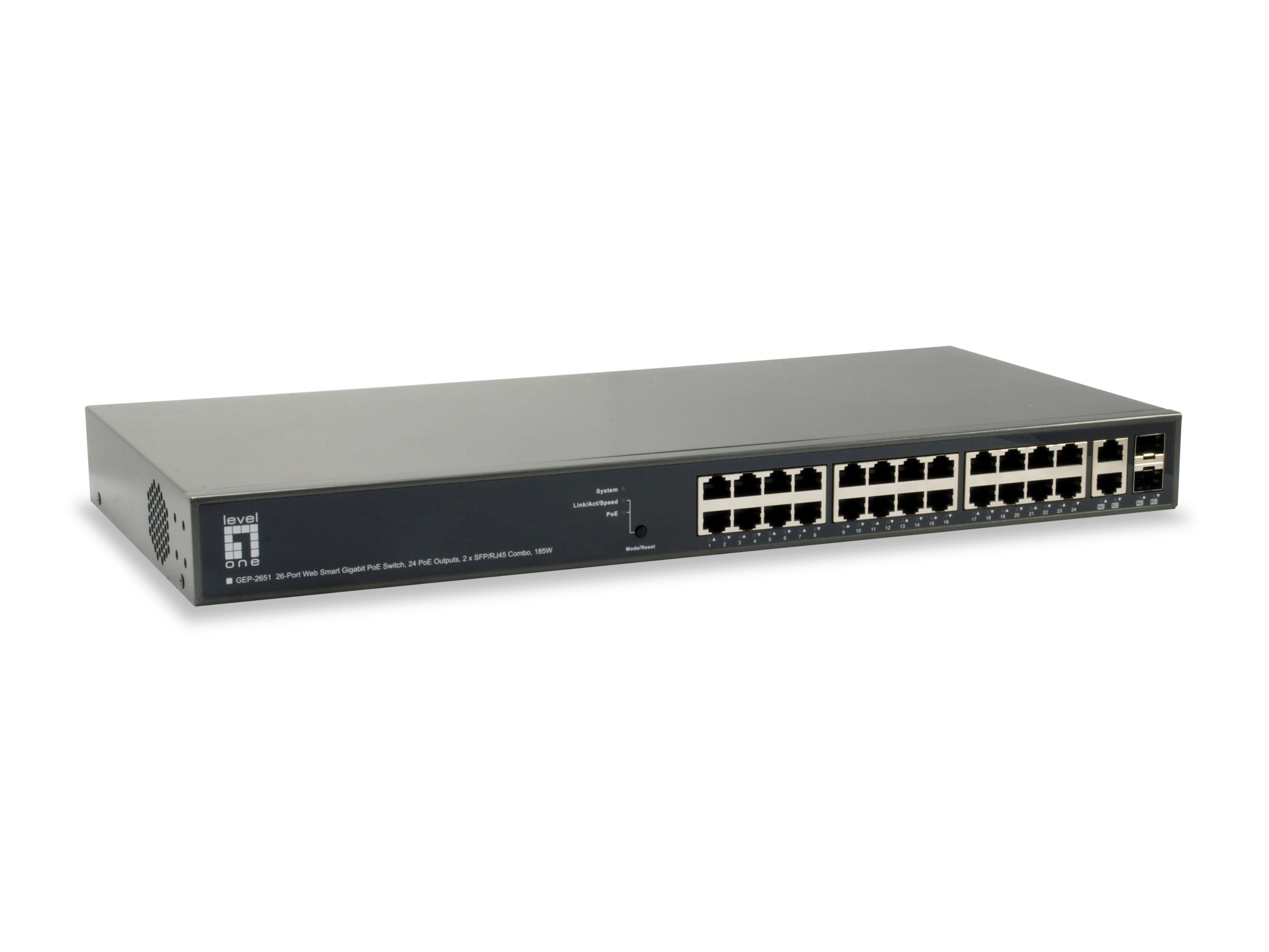 LevelOne GEP-2651 Switch 26-porte Gigabit  PoE+