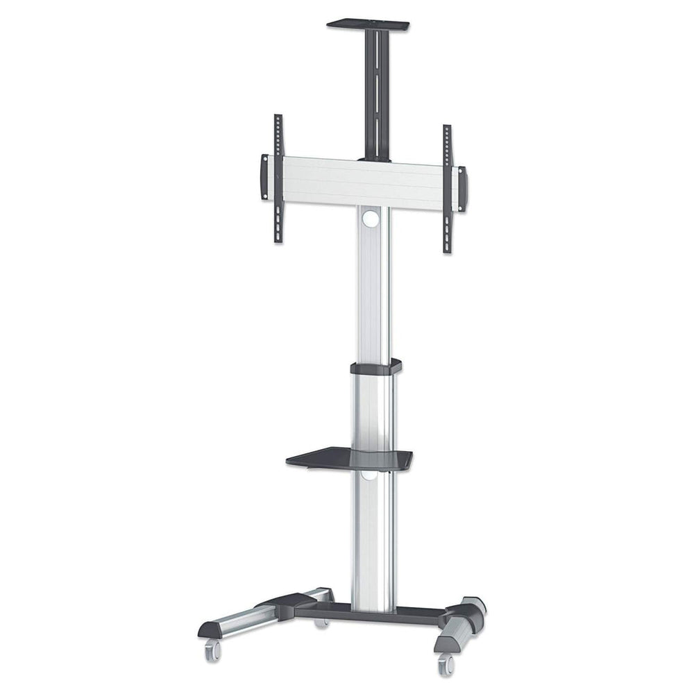 Manhattan Monitor/LFD Trolley Stand, 1 screen, 37-70, Vesa 200x200 to 600x400mm, Max 50kg, Silver, Box Vogn med hjul LCD/plasmapanel/AV-system/kamera 37-70