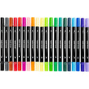 Tekstiltusch, streg 2,3+3,6 mm, standardfarver, 20 stk./ 1 pk.