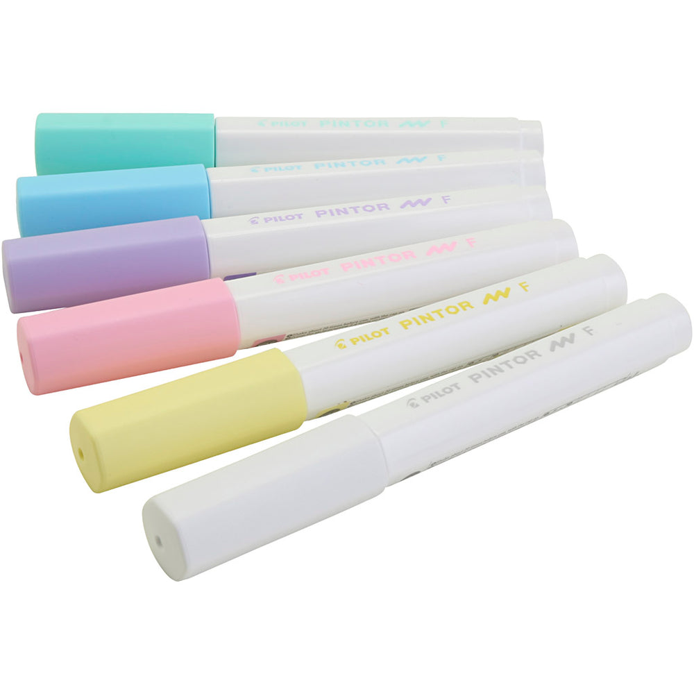 PILOT Pintor Tuscher, pastelfarver, 6 stk./ 1 pk.